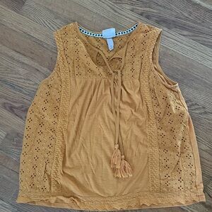 Knox Rose Mustard Yellow Sleeveless Blouse